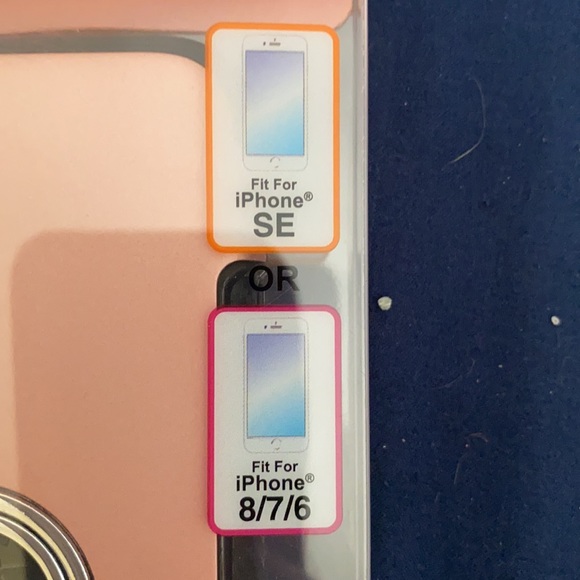 360 Ring pink & black case for iPhone SE/8/7/6 NWT - Picture 2 of 5